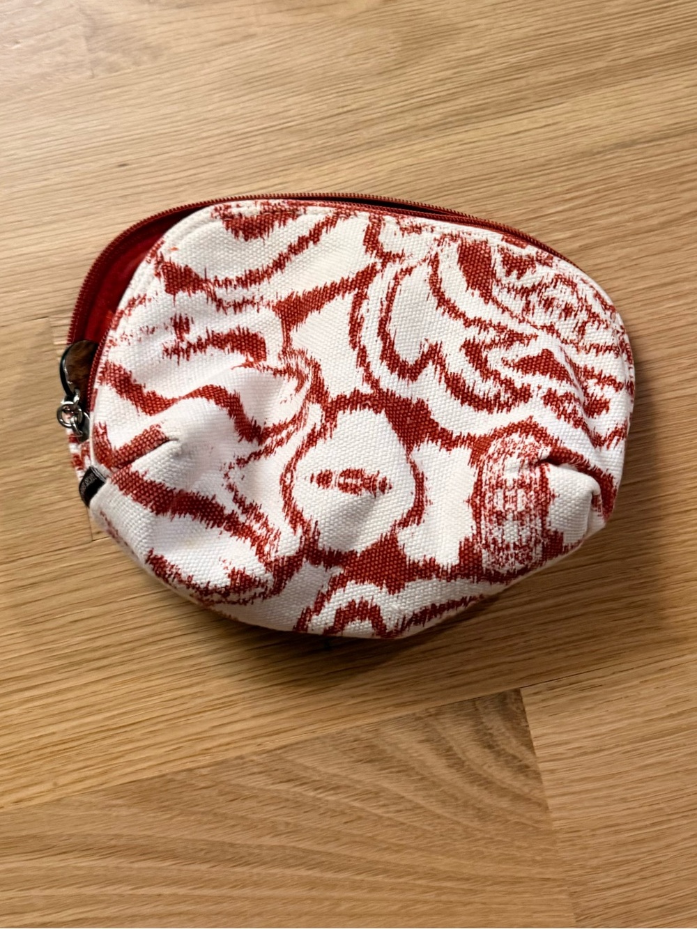 Red and White Patterned Women’s Pouch